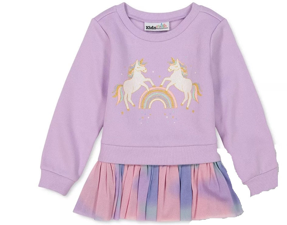 Kids Headquarters Unicorns Peplum Tunic, Size 18Mo