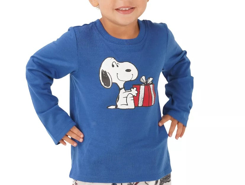 Munki Munki Snoopy Holiday Family Pajama Top, Size 3T