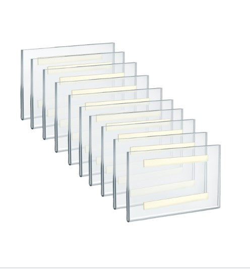 Azar Self Adhesive Clear Acrylic Wall Sign Holder Frame, 7X5-in 10 Pack