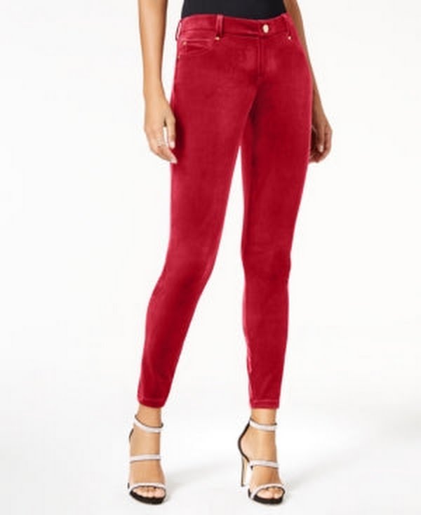 International Concepts Petite Velvet Skinny Pants