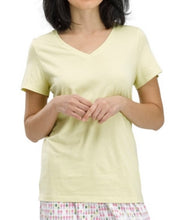 Hue Womens Short Sleeve V-Neck Sleep Tee