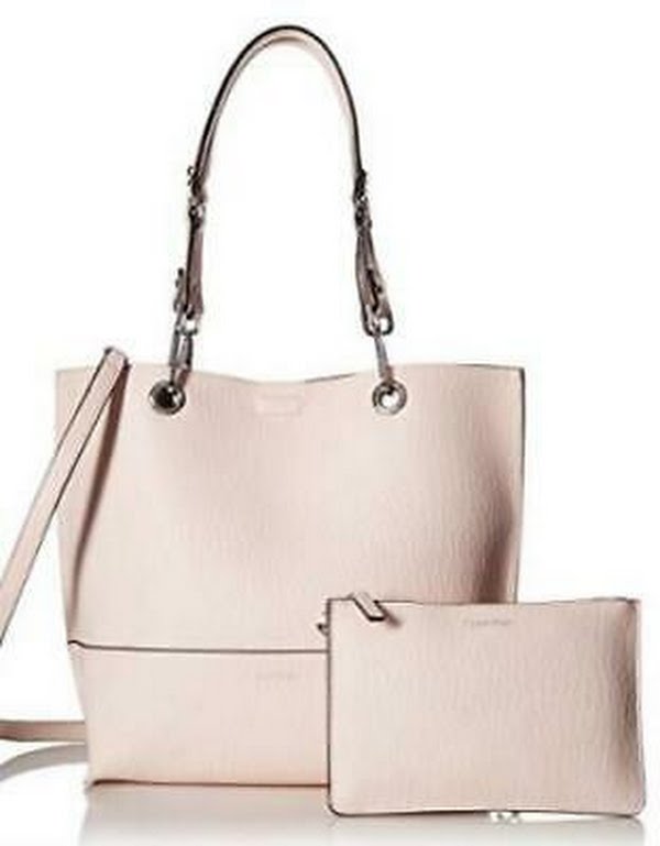 Calvin Klein Sonoma Reversible Tote with Pouch, Powder Pink