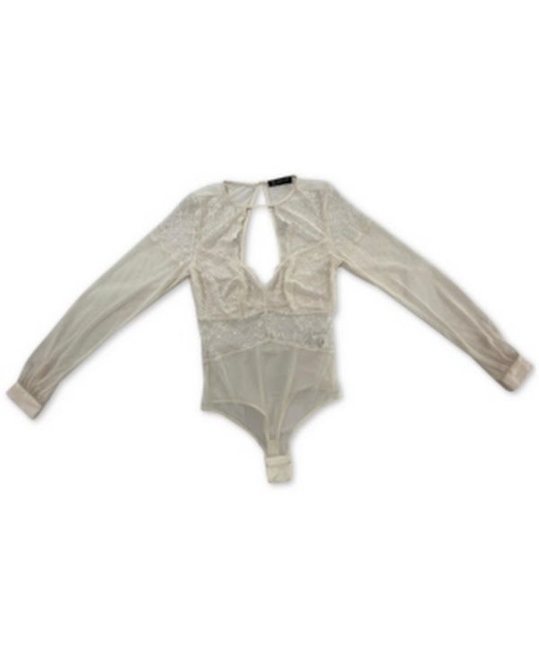 Inc Sheer Lace Thong Bodysuit