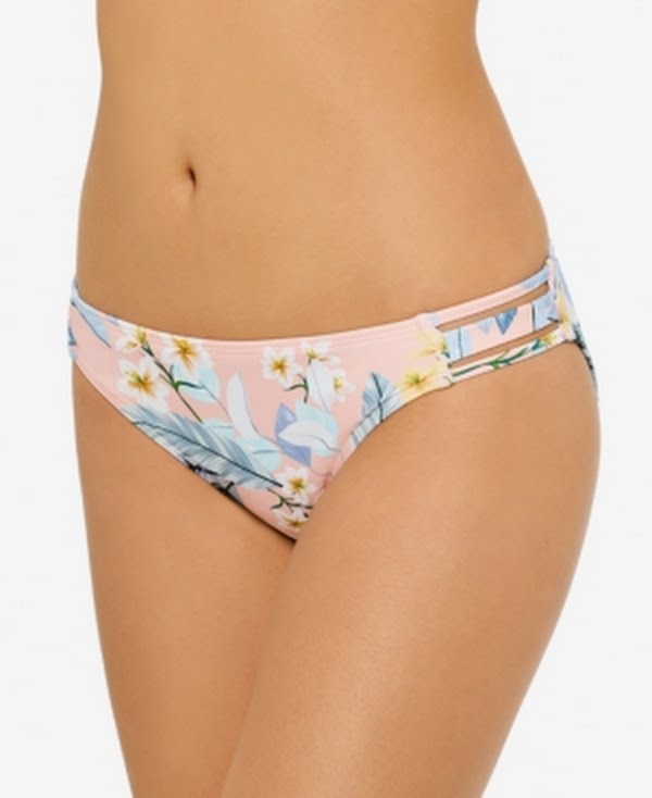 Hula Honey Moana Blossom Strappy Bikini Swim Bottoms