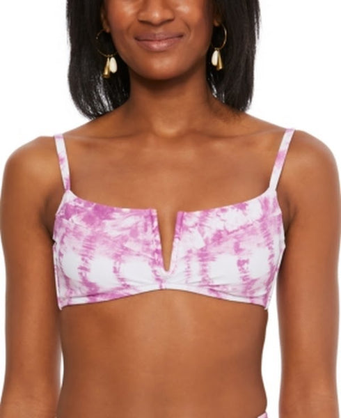 Bar III Summer Stripes V-Wire Bikini Swim Top