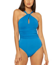 Bleu Rod Beattie High-Neck Keyhole One-Piece Swimsuit, Size 4