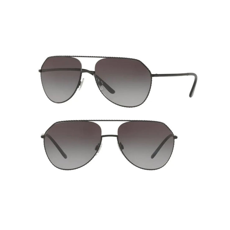 Dolce & Gabbana 59Mm Gradient Pilot Sunglasses - Black