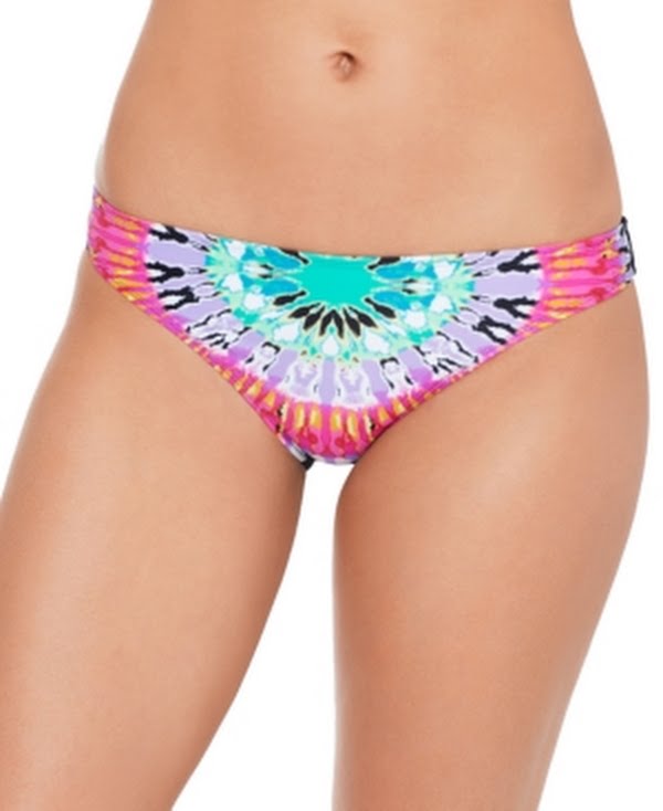 Salt + Cove Tie-Dye Juniors Totally Printed Hipster Bikini Bottom, Size S