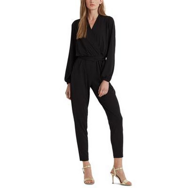 Lauren Ralph Lauren Jersey Long Sleeve Jumpsuit, Size 8