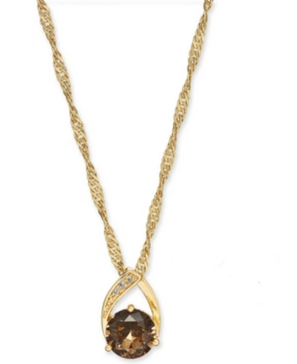 Charter Club Crystal Pendant Necklace in 18K Rose Gold Plate