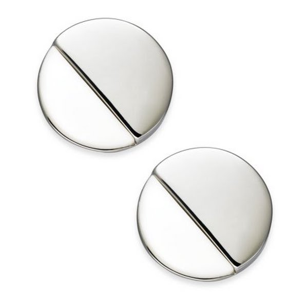 Alfani Gray Acrylic Round Button Earrings