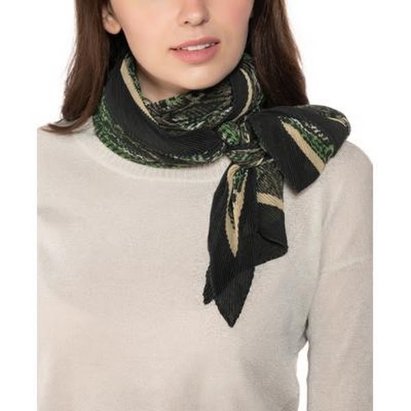 Giani Bernini Snake-Print Pleated Square Scarf