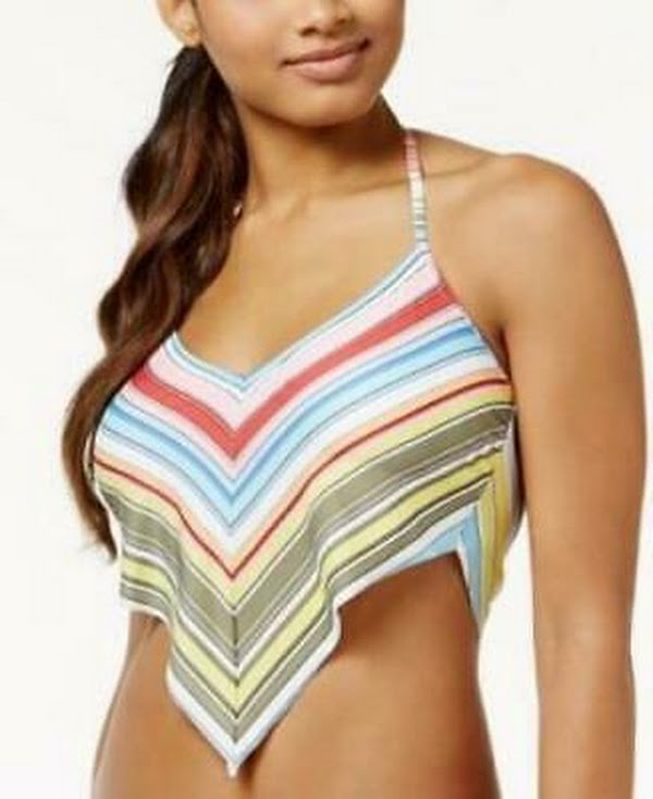 Vince Camuto Cabana V-Hem Halter Bikini Top