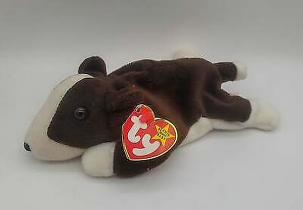 Ty Beanie Babies Bruno the Dog, With 10 Errors