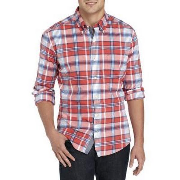 Nautica Mens Classic Fit Plaid Button up Shirt