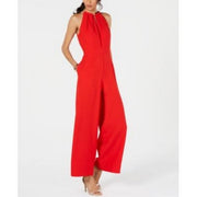 Donna Ricco Sleeveless Hardware-Embellished Jumpsuit