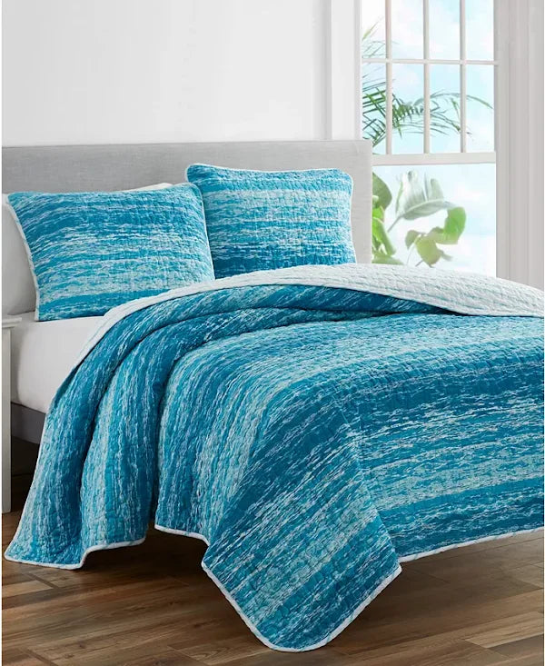 Design Studio Ocean Waves 3-Piece King Quilt Set Bedding