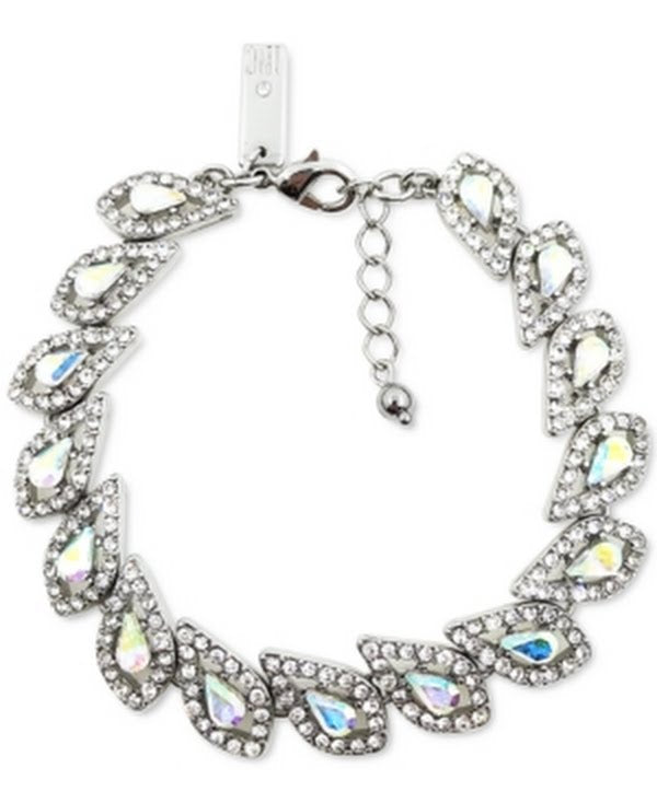 Inc International Concepts Silver-Tone Crystal Teardrop Flex Bracelet
