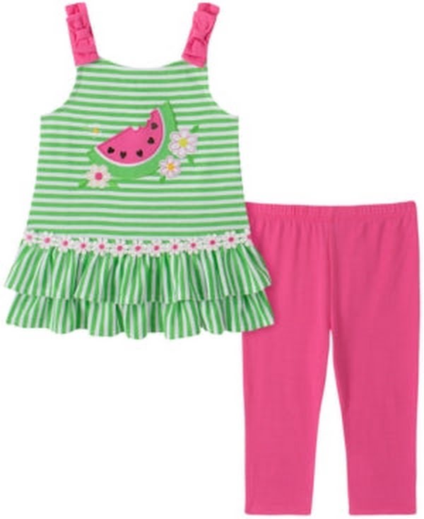 Kids Headquarters Baby Girls 2-Pc. Top and Leggings Set