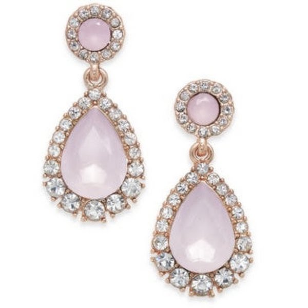 Charter Club Pave and Stone Drop Earrings