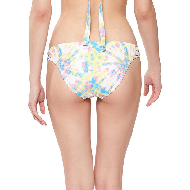 Jessica Simpson Womens Tie Dye Stretch Lined Hipster Swimsuit Bottom