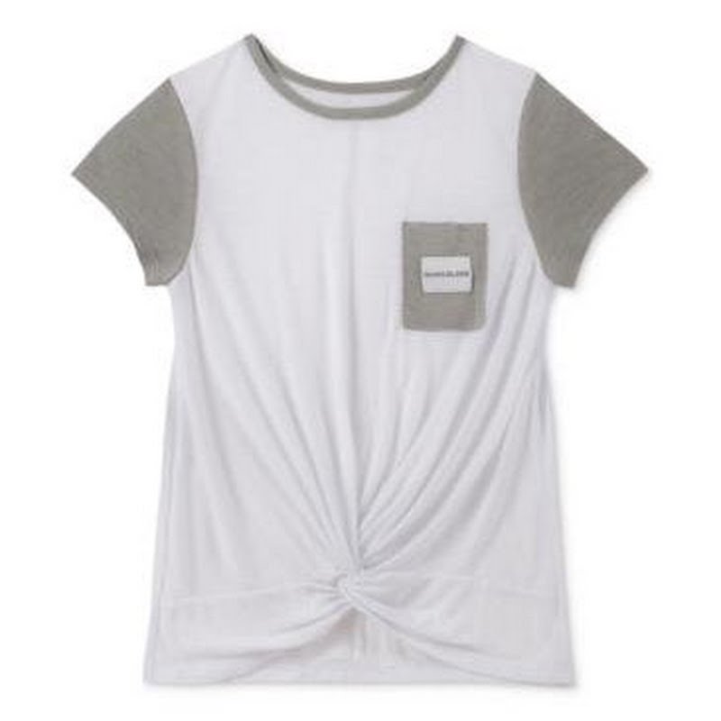 Calvin Klein Big Girls Colorblocked Twist-Front T-Shirt