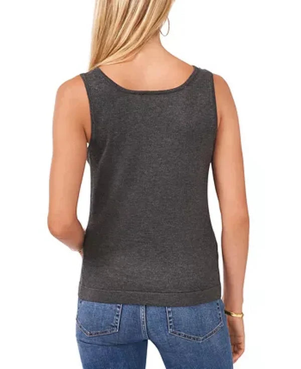 Vince Camuto Knit Tank, Size Small in Medium Heather Grey