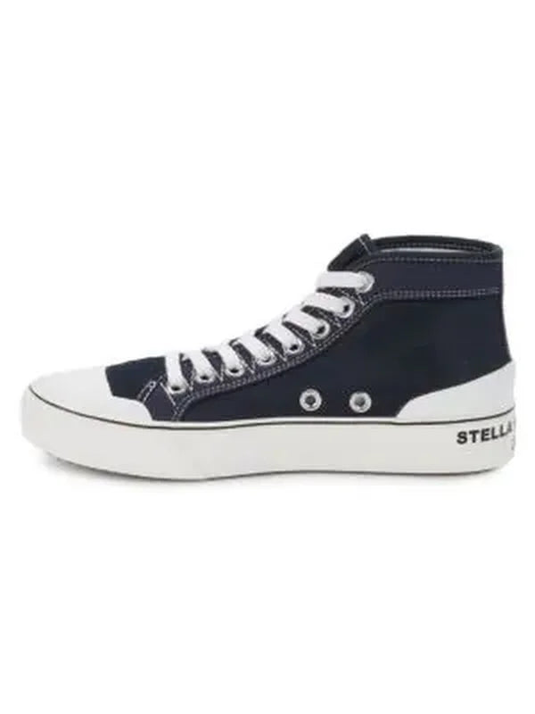 Stella McCartney Women’s Logo High-Top Sneakers – Dark Blue – Size 38 (8)