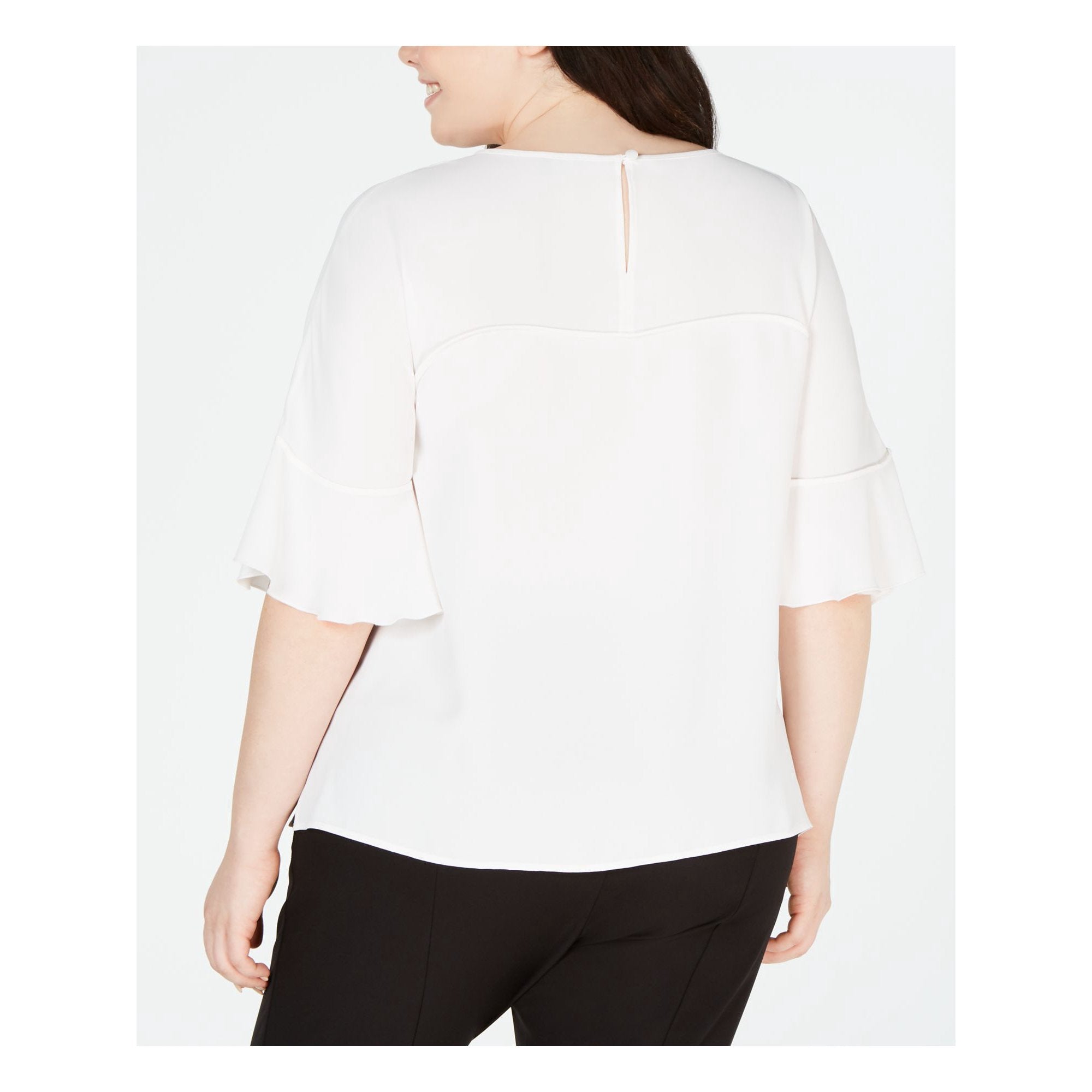 Bar III Women's Ruffle-Sleeve Blouse