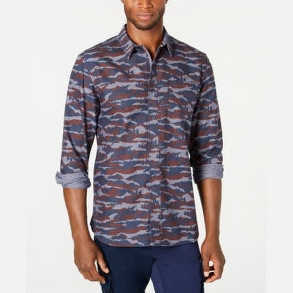 American Rag Mens Camo Grindle Shirt