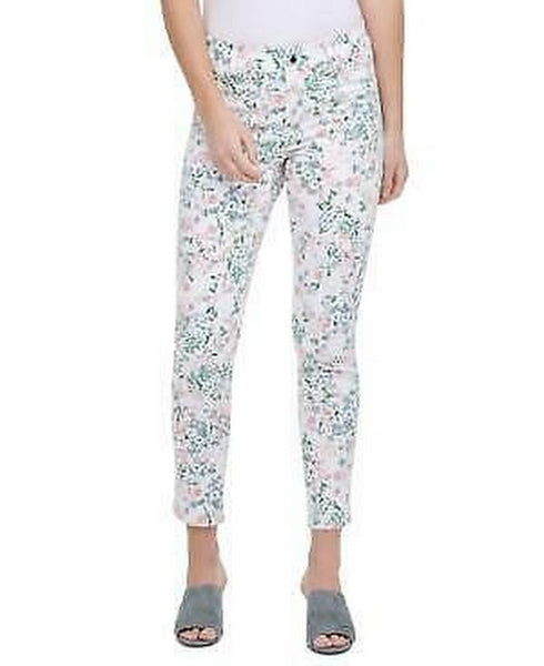 Calvin Klein Womens Floral Print Skinny Jeans