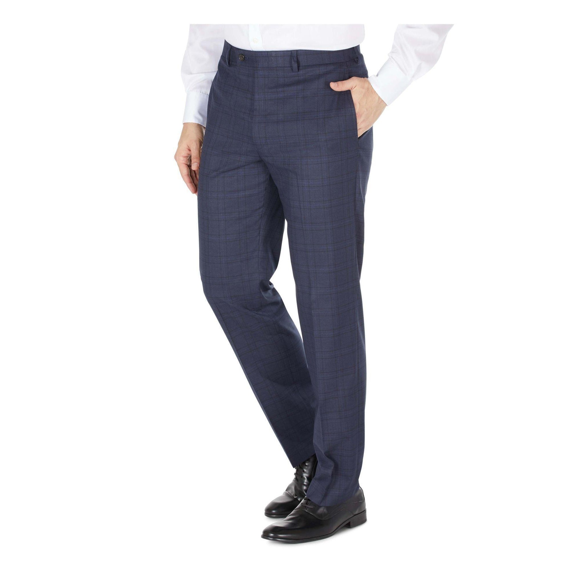 Lauren Ralph Lauren Mens Classic-Fit UltraFlex Stretch Windowpane Pants