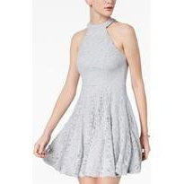 B. Darlin Juniors Glitter Lace Fit & Flare Dress