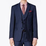 Calvin Klein Men's Extra-Slim Fit Blue Tonal Windowpane Suit