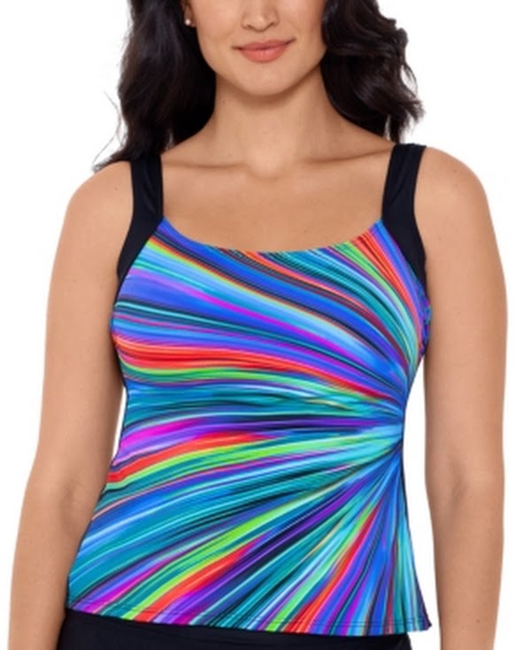 Reebok Womens Plus Endless Endurance Sport Tankini Swim Top