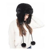 Inc International Concepts Embossed Faux-Fur Trapper Hat Black
