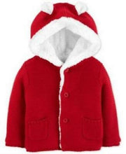 Carters Baby Boys Hooded Cardigan with Faux-Sherpa Lining, Choose Sz/Color