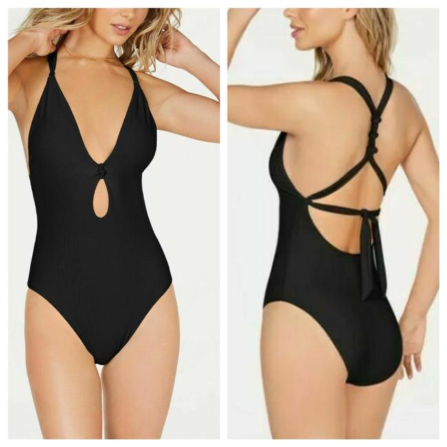 Bar Lll Black Like It or Knot Racerback Swimsuit One-Piece Bathing Suit