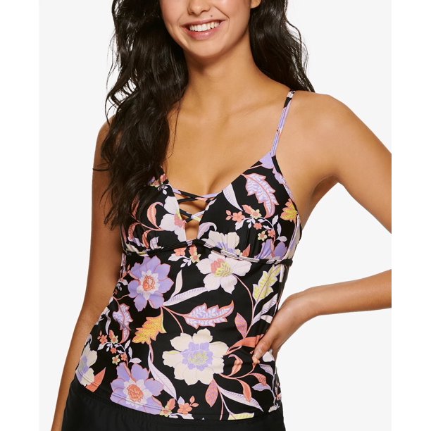 Hula Honey Hula Honey Juniors Luna Floral Strappy Tankini Top