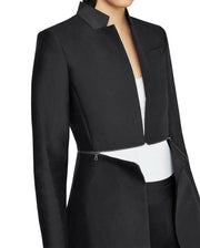Bcbgmaxazria Black Arelia Zippered-Waist A-Line Blazer Jacket, Various Sizes