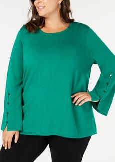 Alfani Hardware-Sleeve Sweater