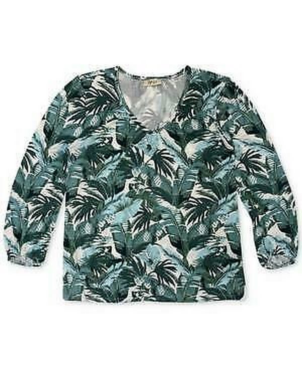 Style and Co Botanical-Print Top, Size XXL