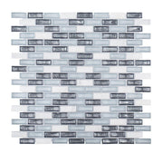 Jeffrey Court Alaskan Chill Blue 11.5x 11.625 Stone and Glass Mosaic Tile