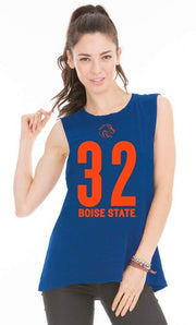 NCAA Boise State Broncos Womens Abby Muscle Tee, Size Large