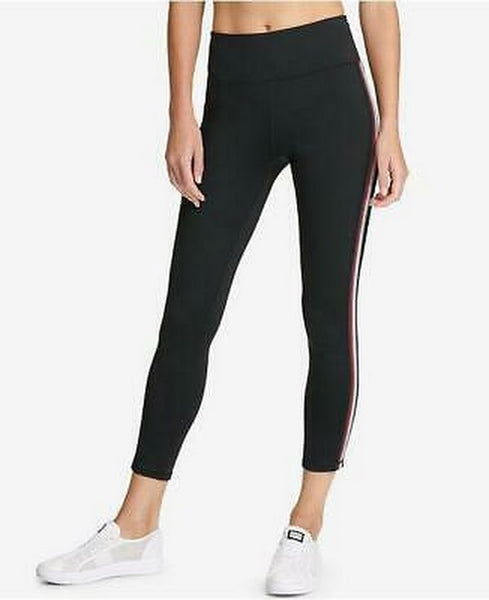 Dkny Sport Track-Stripe Yoga Leggings, Size Small