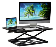 Mount-It! 32 Height Adjustable Sit Stand Desk Converter, Black (MI-7929BLK),Siz