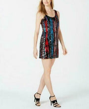 Calvin Klein Womens Sleeveless Sequin Sheath with Scoop Neck Dress, Size 4