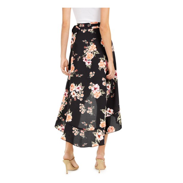 Bar Iii Floral-Print Wrap Skirt