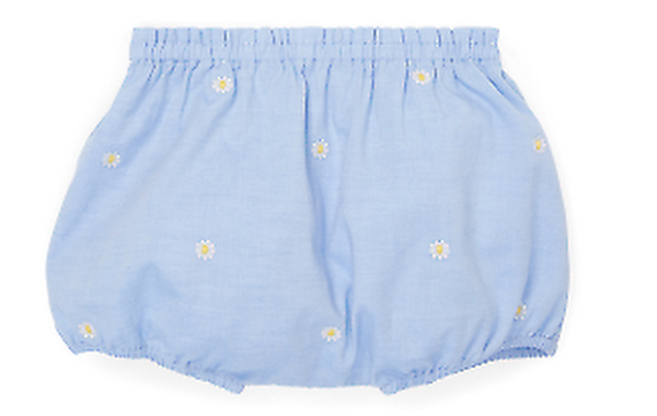 Ralph Lauren Blue Daisy Bloomer,Size 9 Months