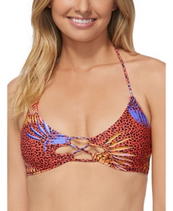 Raisins Juniors Nomad Costa Halter Bikini Top, Size Large